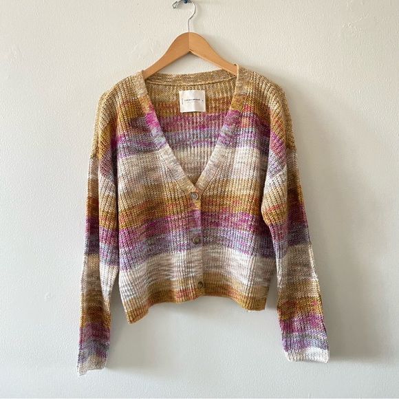 Lucky Brand Sweaters - NWOT Lucky Brand Multi Color Button Front Cardigan